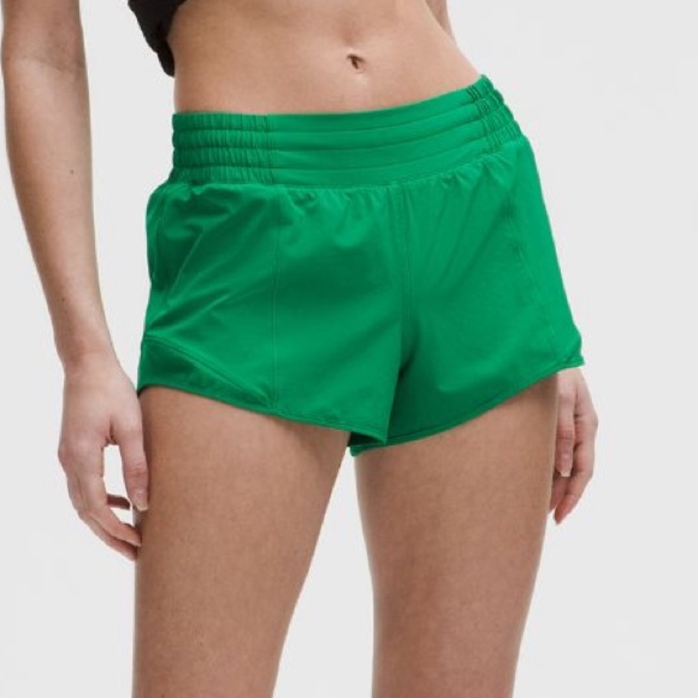 Raceway Green Hotty Hot Hi Rise 2” Shorts